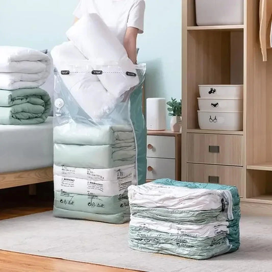 Space Saver Vacuum Storage Bags — No Pump Needed
